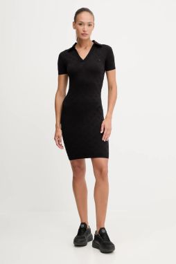 Šaty Guess PEONY čierna farba, mini, priliehavé, V5YK05 Z3OA0