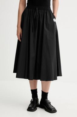 Sukňa Kenzo čierna farba, midi, áčkový strih, FF62JU3169FI