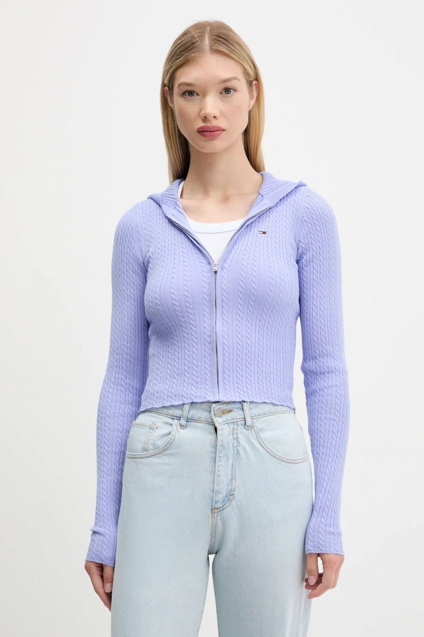 Kardigán Tommy Jeans ľahký, DW0DW21673