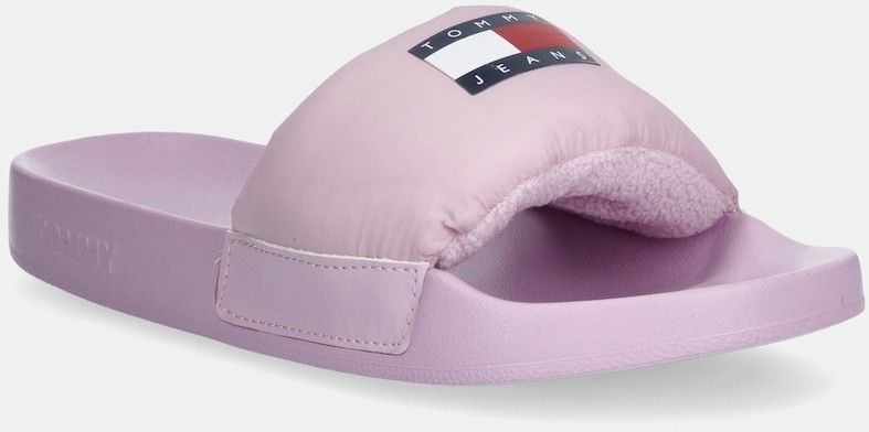 Šľapky Tommy Jeans TJW COMFY POOL SLIDE ružová farba, EN0EN02854
