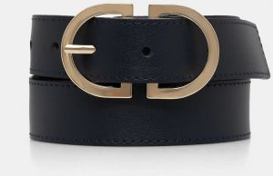 Kožený opasok Tommy Hilfiger tmavomodrá farba, AW0AW17972