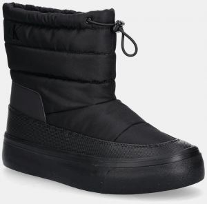 Snehule Calvin Klein VULC FLATF SNOWBOOT NYLON čierna farba, YW0YW01977