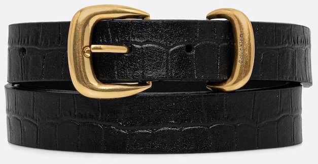 Kožený opasok Calvin Klein čierna farba, LV04F7056G