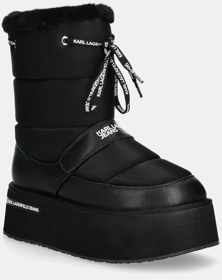 Snehule Karl Lagerfeld Jeans KLJ WEDGE čierna farba, KLJ47964