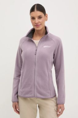 Športová mikina Jack Wolfskin Moonrise fialová farba, jednofarebná, A63263