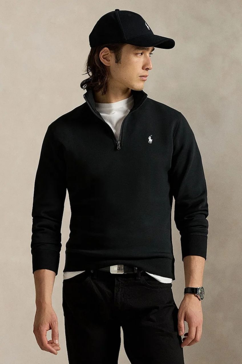 Sveter Polo Ralph Lauren čierna farba, 710P06234