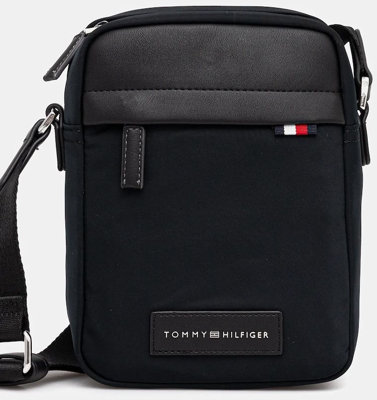 Malá taška Tommy Hilfiger čierna farba, AM0AM13618
