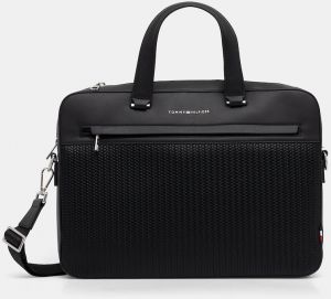 Taška na notebook Tommy Hilfiger čierna farba, AM0AM13660