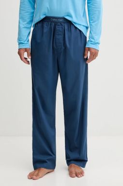 Bavlnené pyžamové nohavice Calvin Klein Underwear tmavomodrá farba, jednofarebné, LV00NM2830