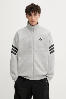 Mikina adidas Future Icons šedá farba, s potlačou, JD4886