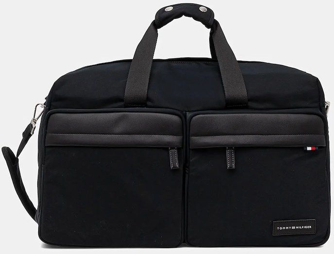 Taška Tommy Hilfiger čierna farba, AM0AM13621