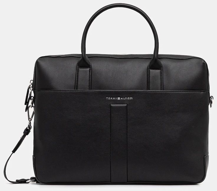 Taška na notebook Tommy Hilfiger čierna farba, AM0AM13655