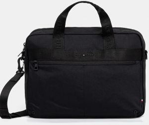 Taška na notebook Tommy Hilfiger čierna farba, AM0AM13612