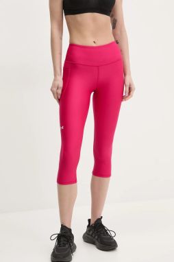 Nohavice Under Armour dámske, bordová farba, jednofarebné