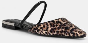 Baleríny Dkny Cabbi béžová farba, s otvorenou pätou, K1530296