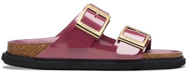 Kožené šľapky Birkenstock Arizona Droplet Buckle červená farba, 1030367