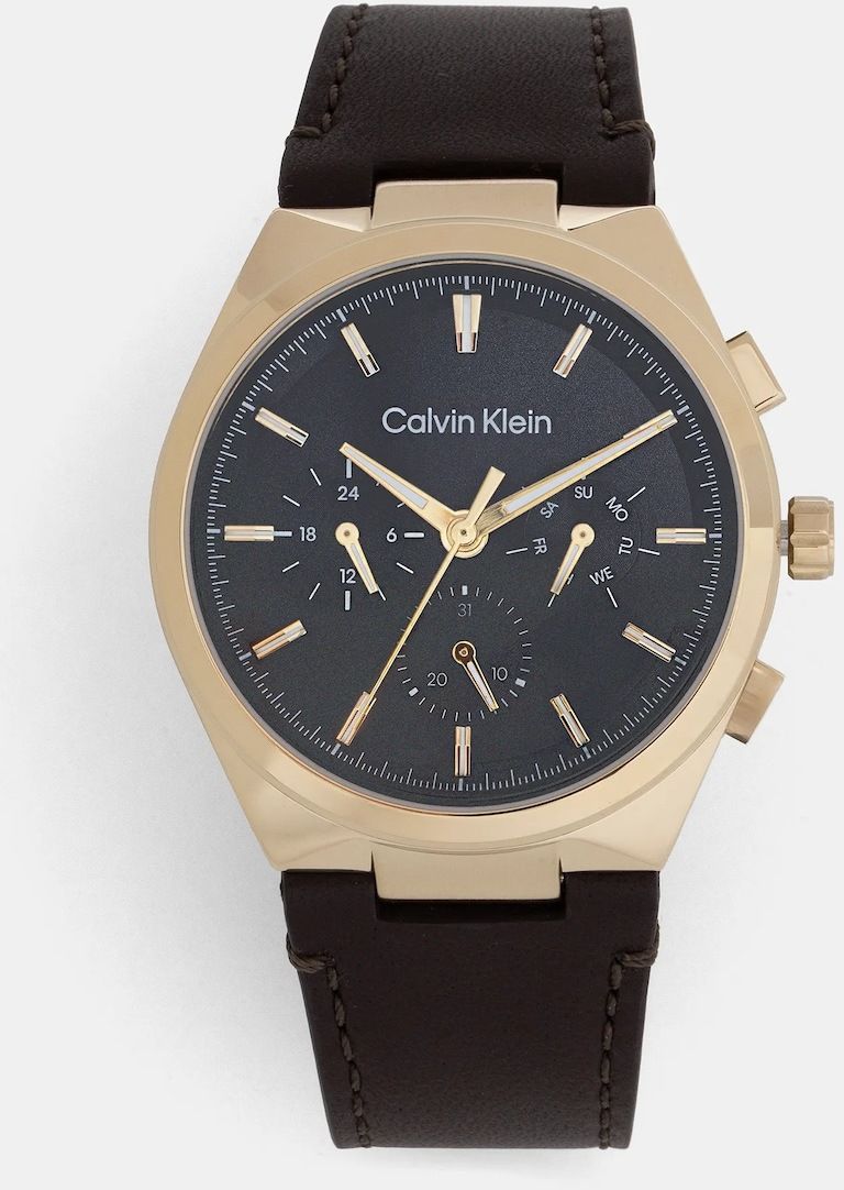 Hodinky Calvin Klein pánske, hnedá farba, 25200445
