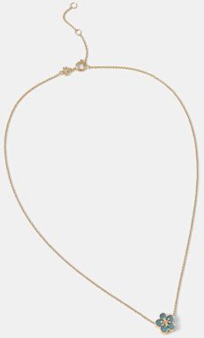 Pozlátený náhrdelník Tory Burch Kira Flower Pendant 158996.702
