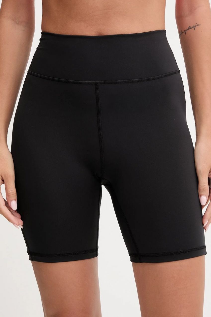 Šortky na jogu adidas Performance All me čierna farba, jednofarebné, vysoký pás, JW7665