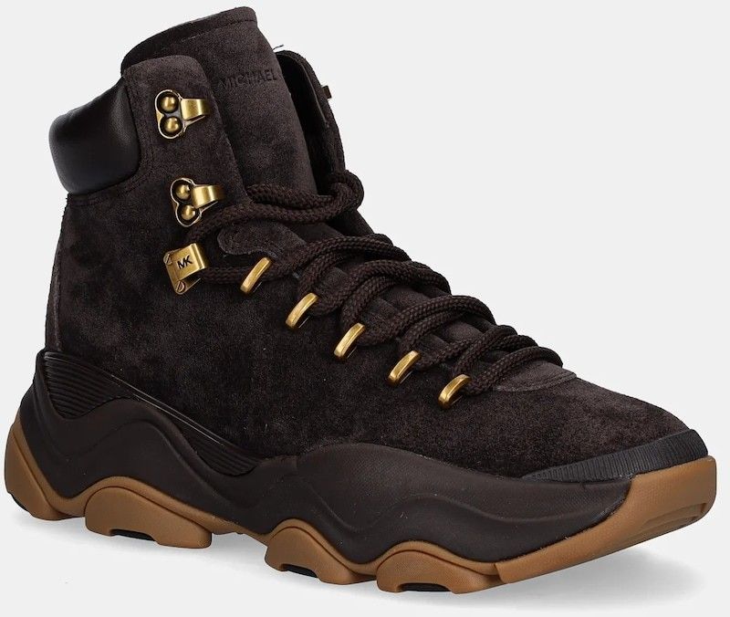 Semišové topánky Michael Kors Atlas hnedá farba, 42F5ATFB5S.251