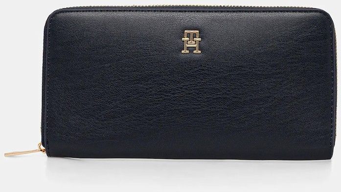 Peňaženka Tommy Hilfiger dámska, tmavomodrá farba, AW0AW17744