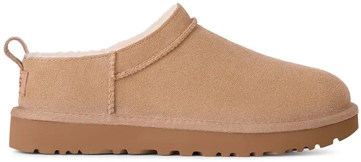 Semišové papuče UGG Classic Micro béžová farba, 1173891.SAN