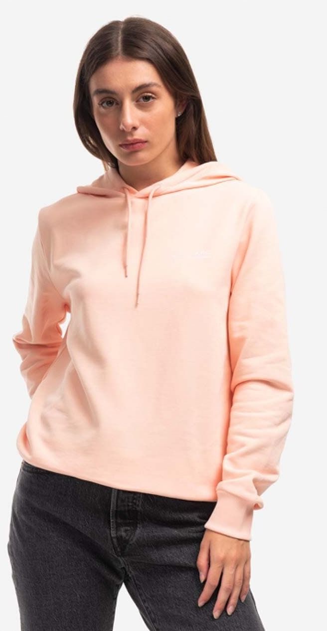 Bavlnená mikina A.P.C. Hoodie Item F COEAS-F27674 BLACK dámska, oranžová farba, s kapucňou, jednofarebná