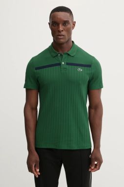 Polo tričko Lacoste pánske, biela farba, jednofarebné, DH8960