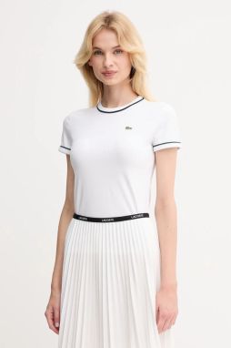 Tričko Lacoste dámske, biela farba, TF5289