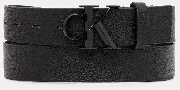 Kožený opasok Calvin Klein čierna farba, LV04D7022G