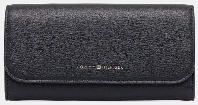 Peňaženka Tommy Hilfiger dámska, tmavomodrá farba, AW0AW17734