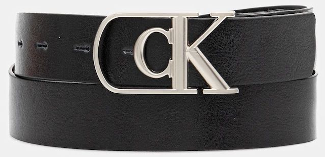 Kožený opasok Calvin Klein čierna farba, LV04D7020G
