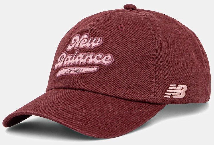 Bavlnená šiltovka New Balance bordová farba, LAH53000MHB