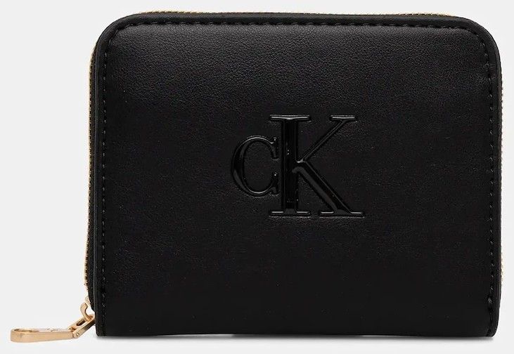 Peňaženka Calvin Klein dámska, čierna farba, LV04F1026G