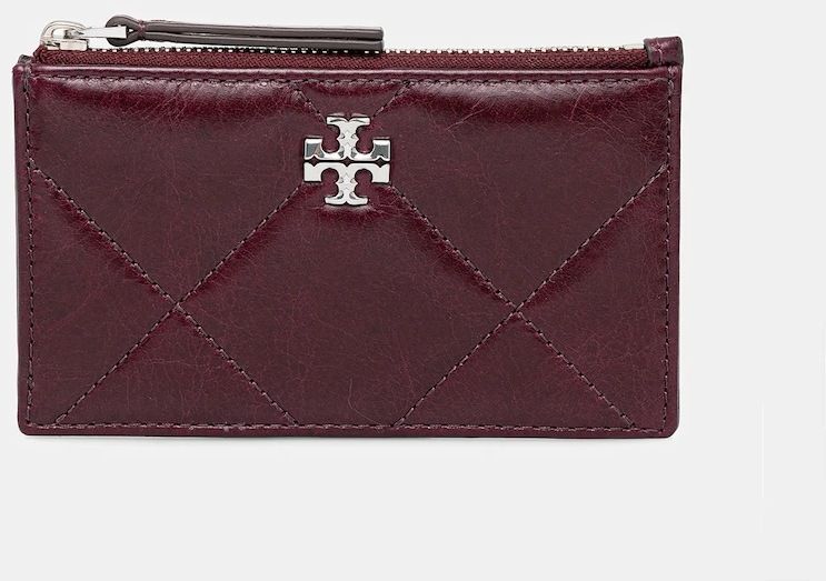Kožená peňaženka Tory Burch Kira Diamond Quilt červená farba, 174398.500