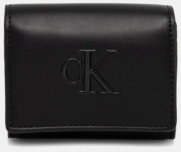 Peňaženka Calvin Klein dámska, čierna farba, LV04F1047G