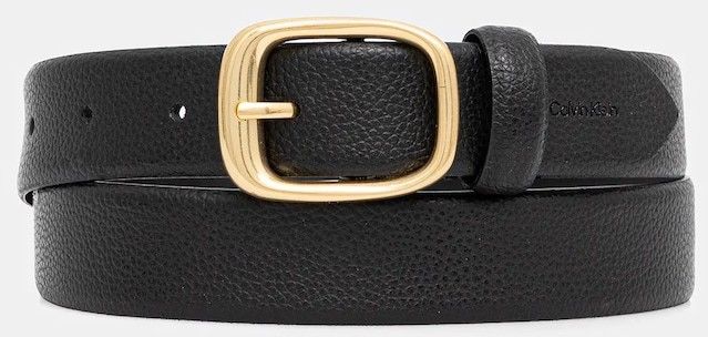 Kožený opasok Calvin Klein čierna farba, LV04F7023G
