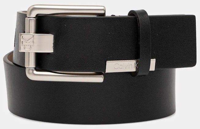 Kožený opasok Calvin Klein čierna farba, LV04D7028G