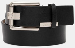Kožený opasok Calvin Klein čierna farba, LV04D7028G