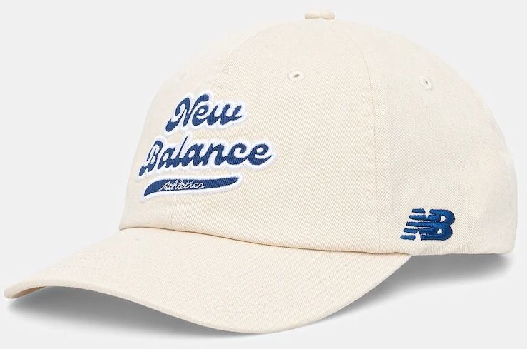 Bavlnená šiltovka New Balance béžová farba, LAH53000PEF