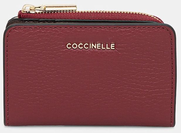 Kožená peňaženka Coccinelle ružová farba
