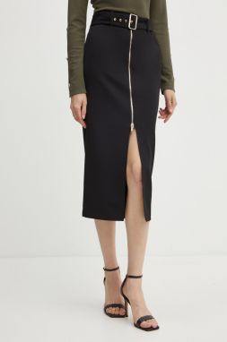 Sukňa Liu Jo čierna farba, midi, puzdrová, WF4277 TS896