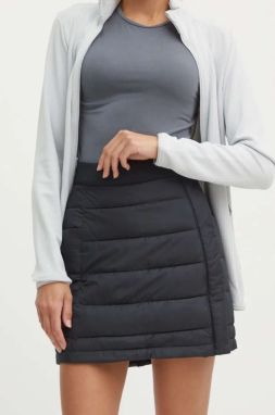 Športová sukňa Columbia Powder Lite čierna farba, mini, rovný strih, 2089623