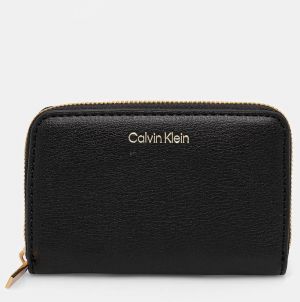 Peňaženka Calvin Klein dámska, čierna farba, LV04F1091G