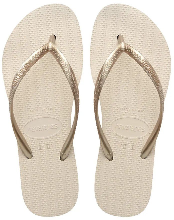 Šľapky Havaianas SLIM FLATFORM dámske, béžová farba, 4144537.0121