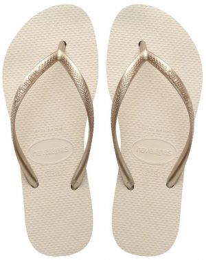 Šľapky Havaianas SLIM FLATFORM dámske, béžová farba, 4144537.0121