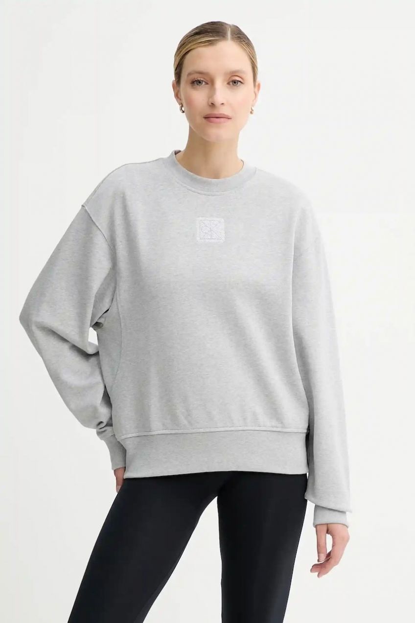 Mikina Calvin Klein šedá farba, melanžová, LV044D203G