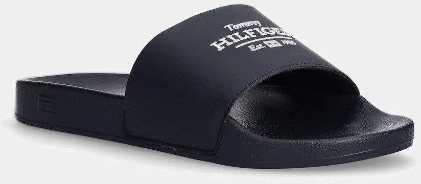 Šľapky Tommy Hilfiger EMBROID HILFIGER 85 POOL SLIDE pánske, tmavomodrá farba, FM0FM05342