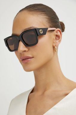 Slnečné okuliare Gucci dámske, čierna farba, GG1663S