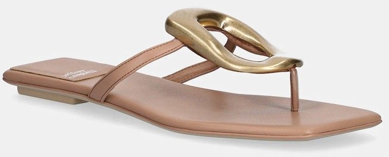 Šľapky Jeffrey Campbell Linques-2 dámske, béžová farba, na plochom podpätku, JC-1045-1-2